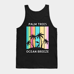 Palm Trees, Ocean Breeze, Beach Day Tank Top